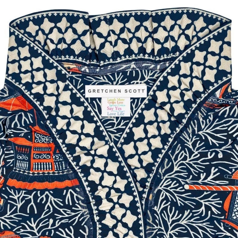 Palanquin Party Ruffle Neck Dress